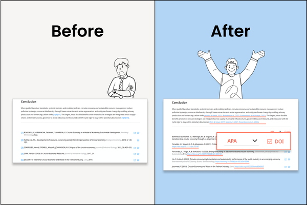 Automatically format references & citations